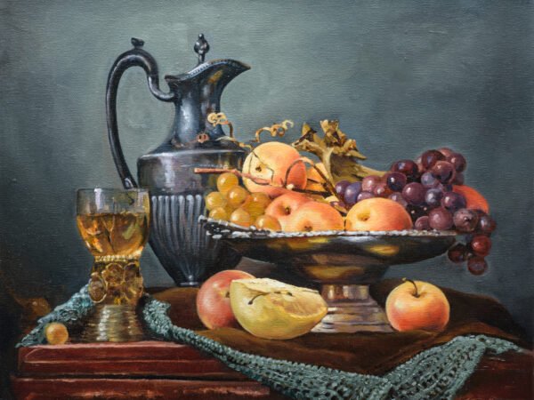 Still Life with Apples and Grapes