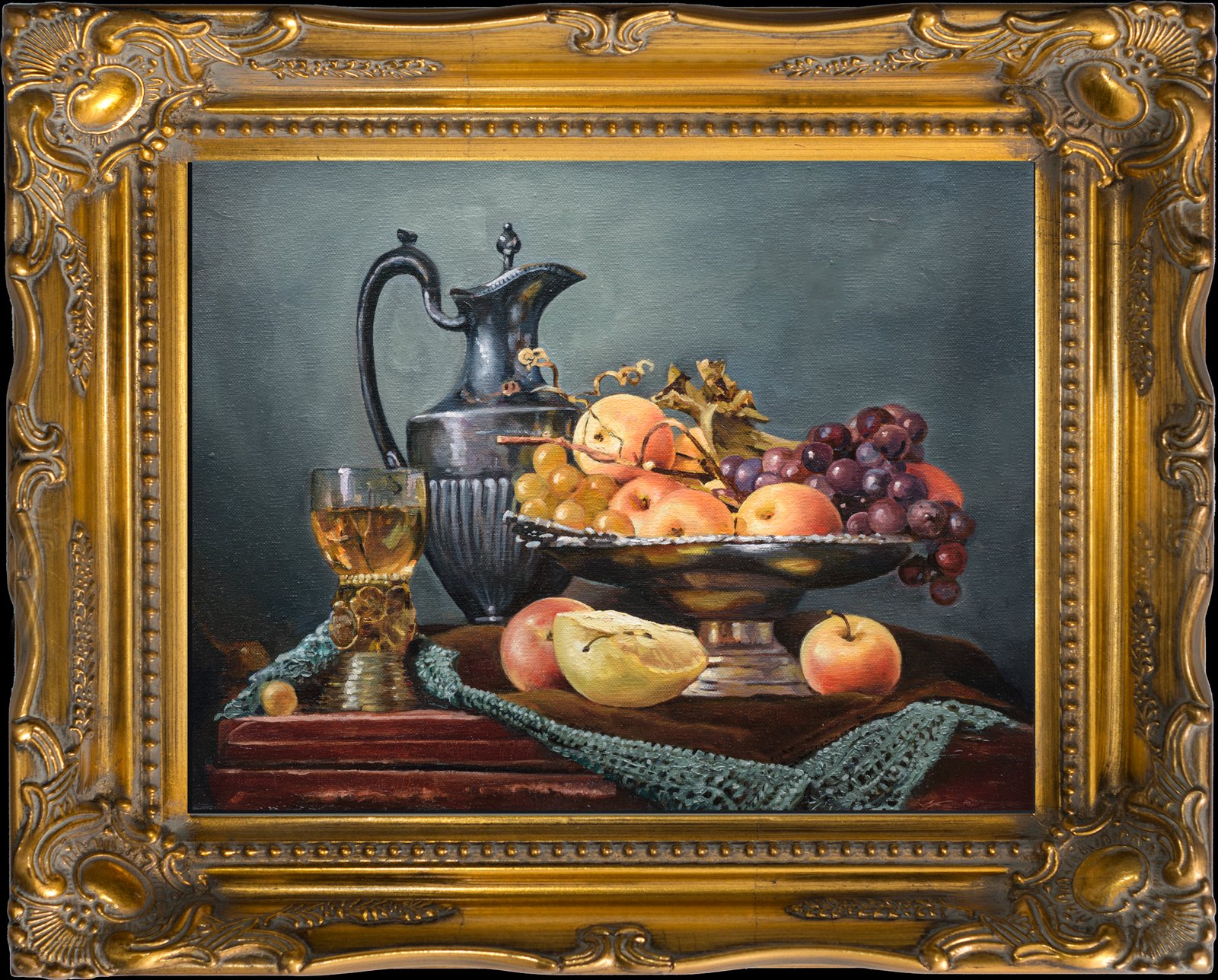 Still Life with Apples and Grapes - Image 3